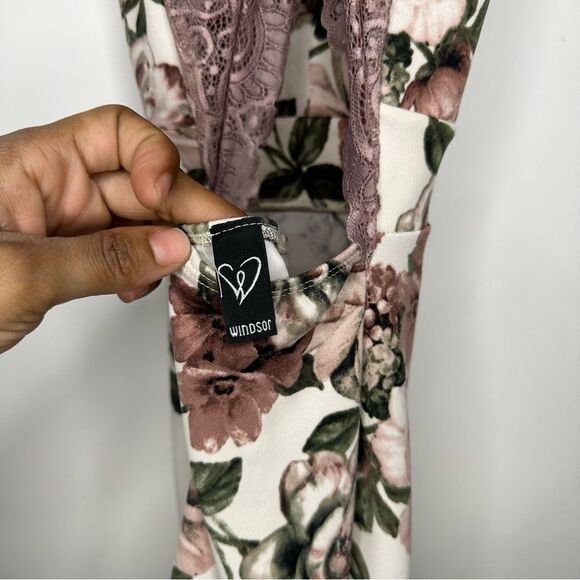 Windsor Floral Mini Dress - Pink and Green - Picture 10 of 12